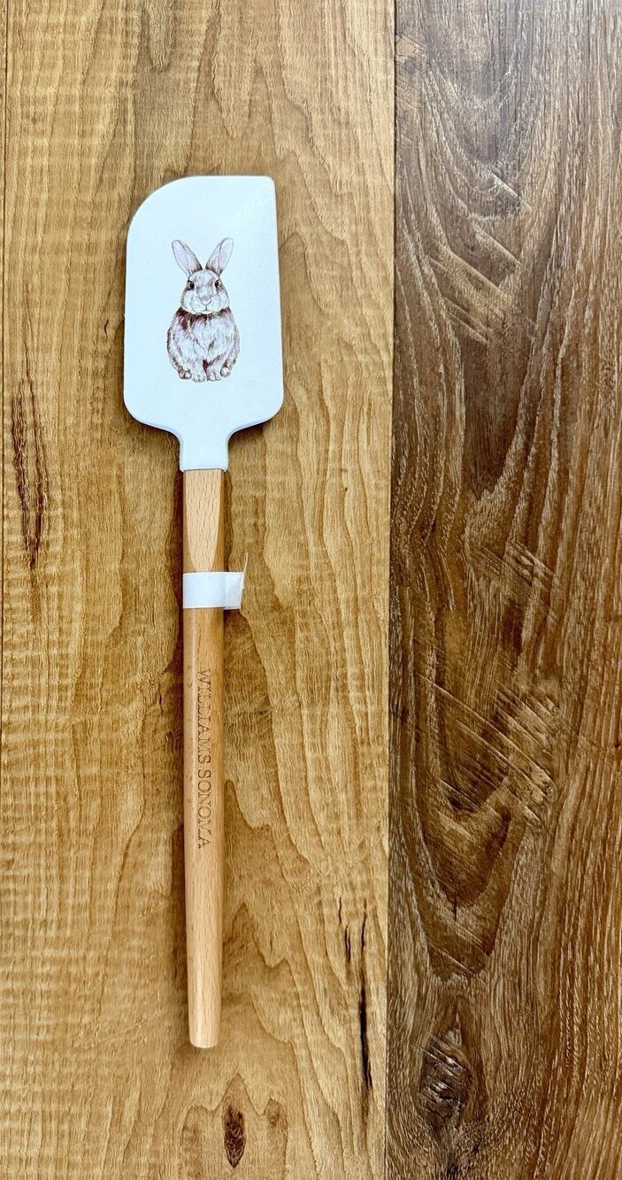 Williams Sonoma White Standing Bunny‎ Spatula Easter NEW